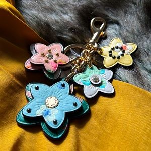 COACH Mystical Floral Wildflower Cluster Bag Charm